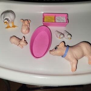 BARBIE DOLL 1997 MOMMY & BABIES FARM ANIMAL MAGICAL PETS DUCK PIG 67604